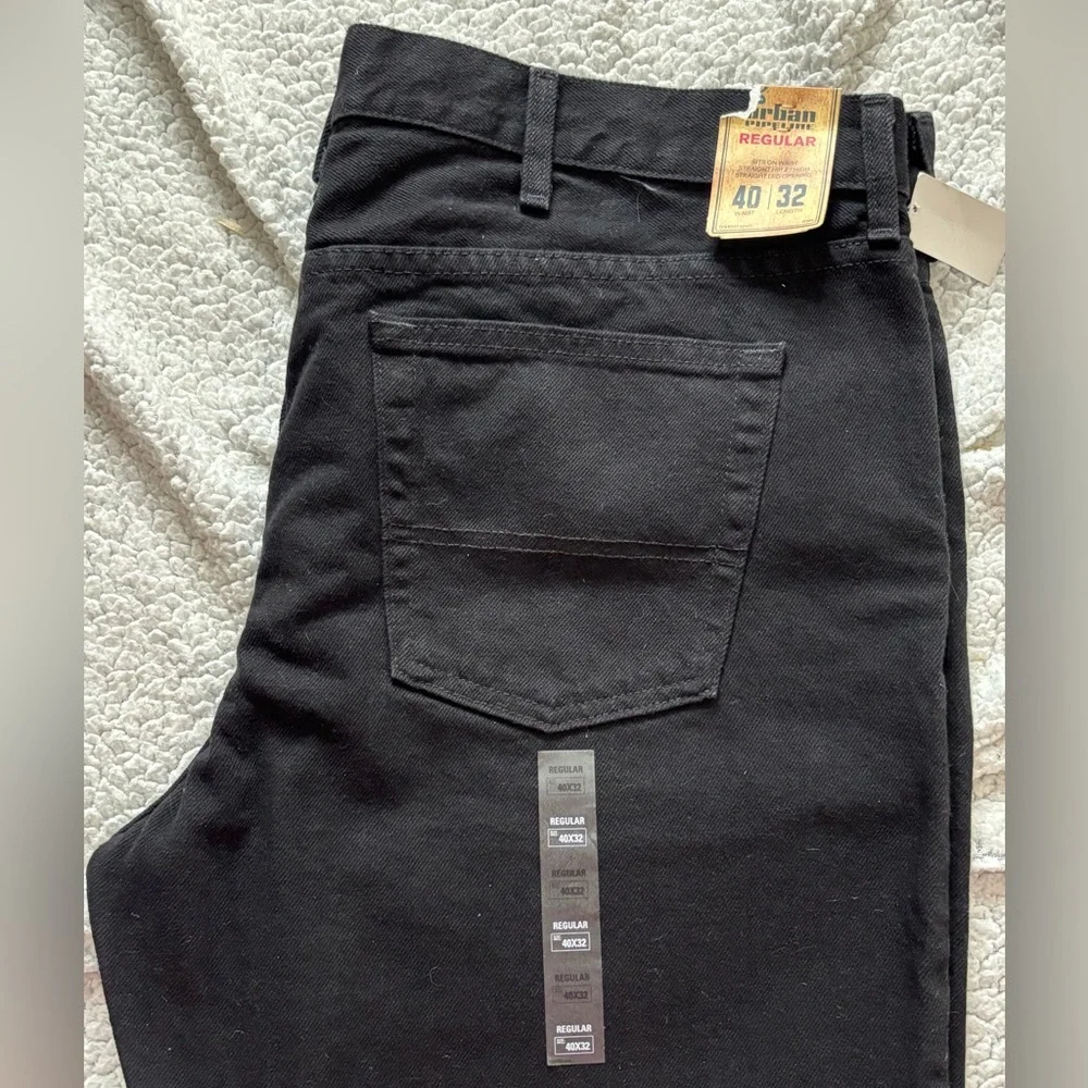 Urban Pipeline Jeans Straight Leg Regular‎ Fit Black Size 40x32